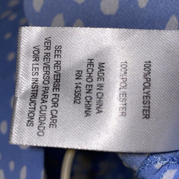 Womans Finn & Grace Top Size L Light Blue/White Dot 100% Polyester - Picture 4 of 4